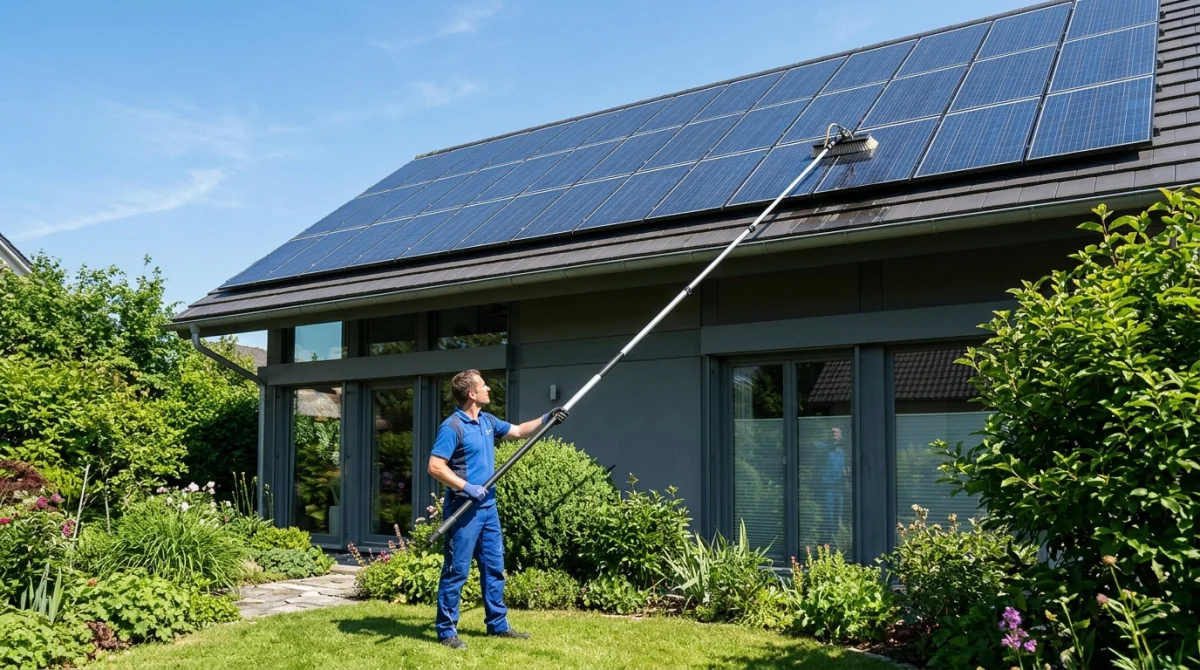 comment nettoyer les panneaux solaires sur le toit