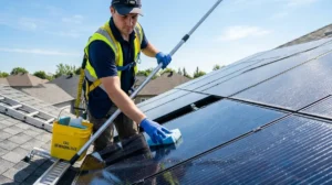 comment nettoyer les panneaux solaires sur le toit