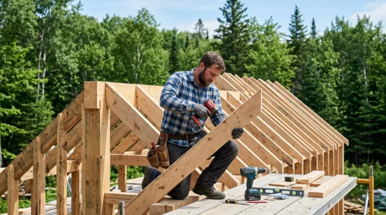 comment faire une charpente en bois 1 pente