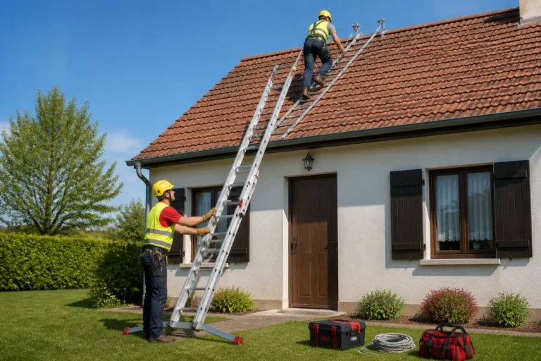 Comment bien s’attacher sur un toit en pente